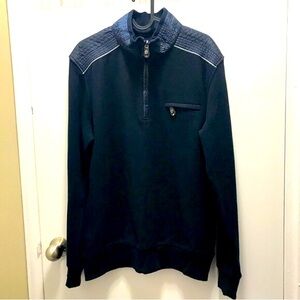 Arma navy blue half zip sweater size XL
